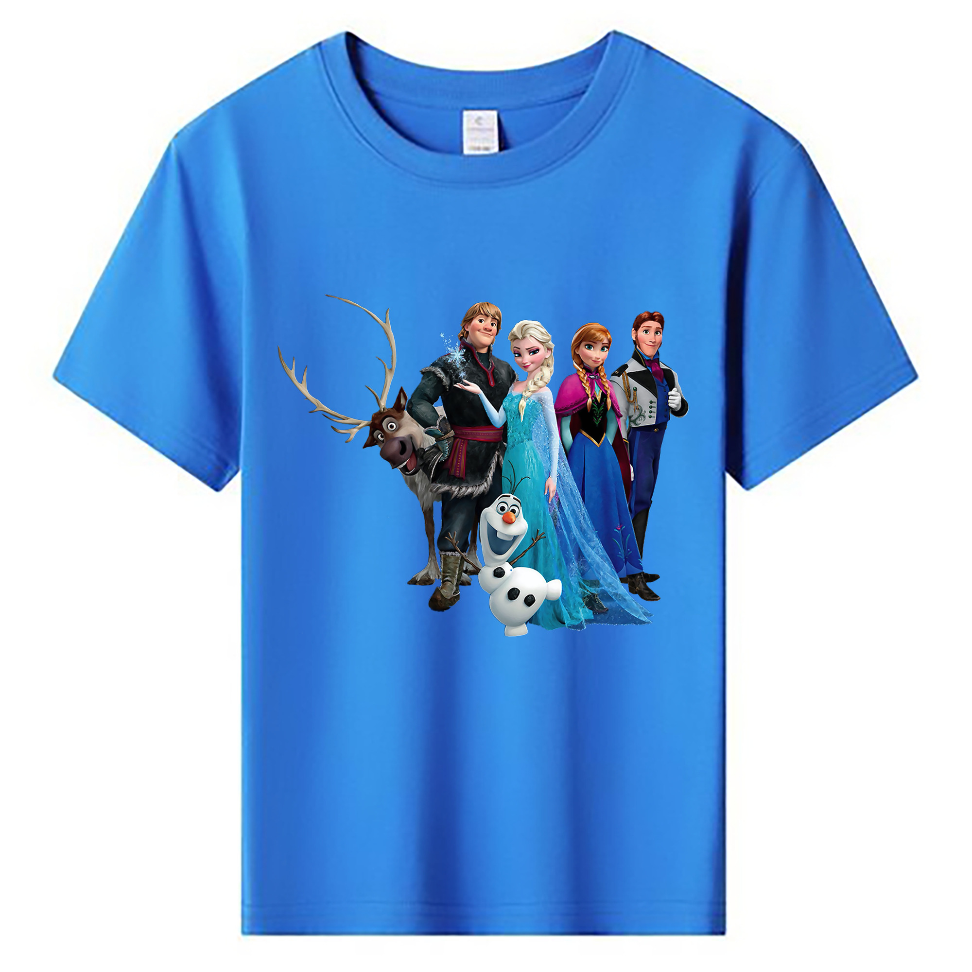 （画像用） アナと雪の女王 アンナ エルサ Frozen Anna Elsa 綿100％キッズTシャツ（フロントプリント）